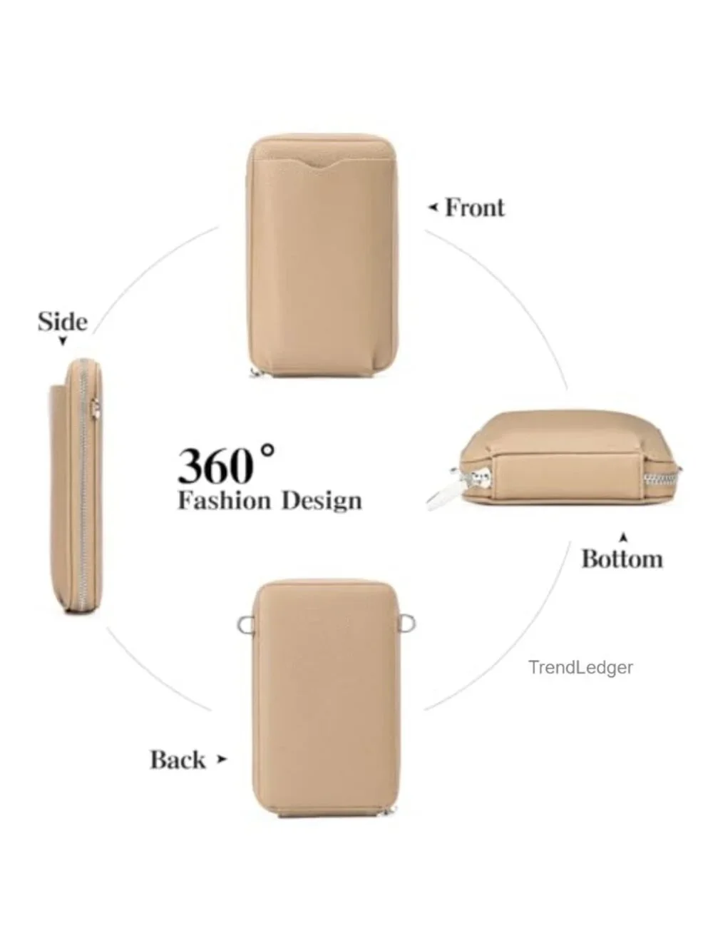 Small Crossbody Bag Faux Leather RFID Wallet Purse with Tassel Rivet